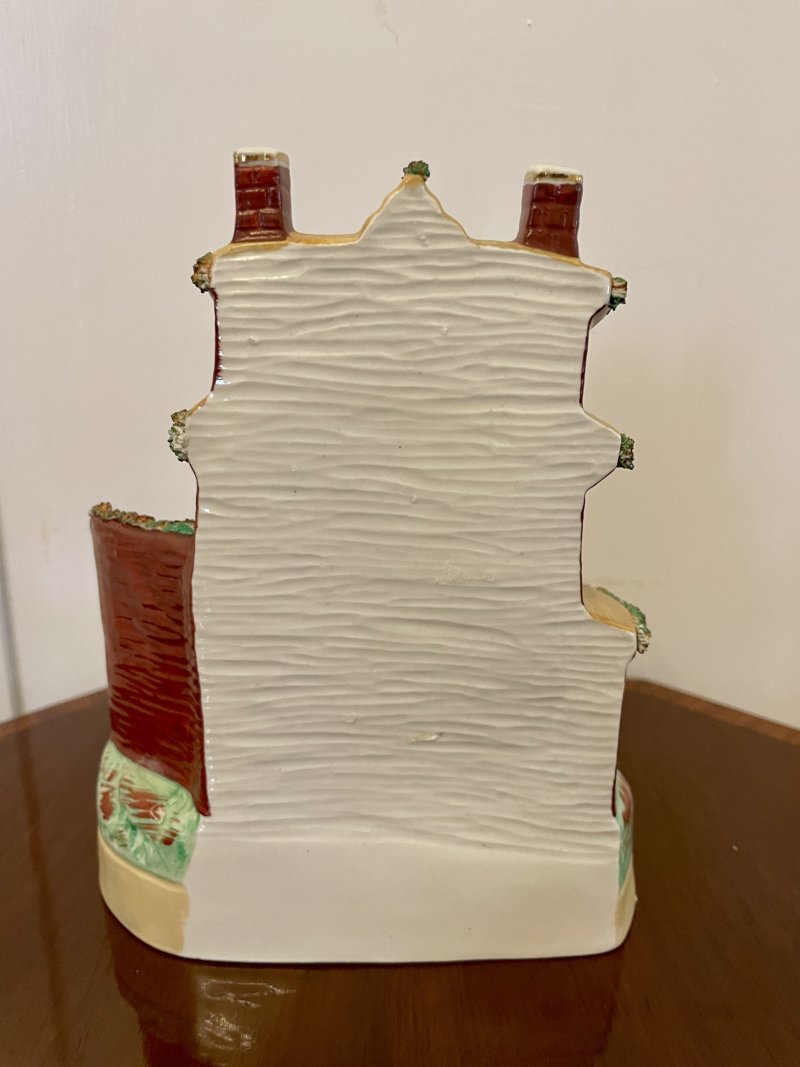 Antique Victorian Staffordshire Flatback House - Image 7